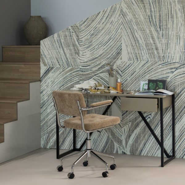 KOVA OFFICE CHAIR WOVEN RIB FABRIC DARK SAND - Image 4