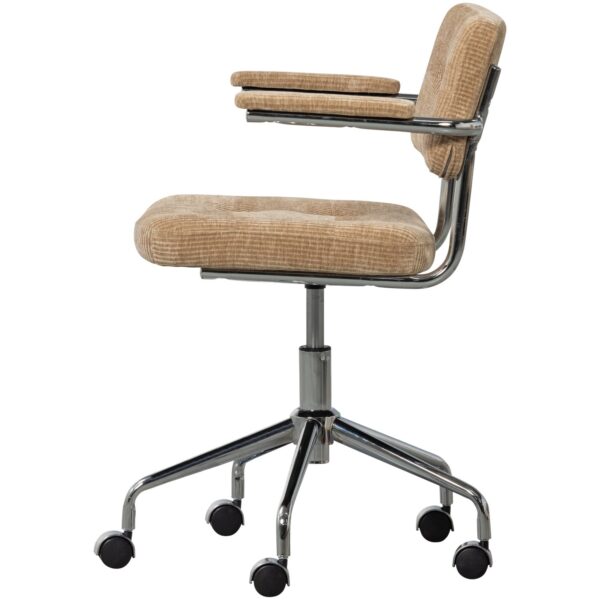 KOVA OFFICE CHAIR WOVEN RIB FABRIC DARK SAND - Image 2