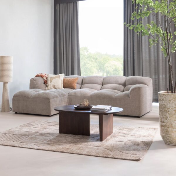 TIBAS CHAISE LONGUE LEFT WOVEN FABRIC ZAND