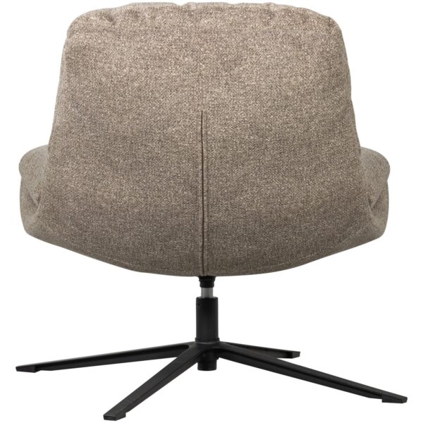 ARVE SWIVEL ARMCHAIR PRINTED FABRIC NATURAL MELANGE - Image 7
