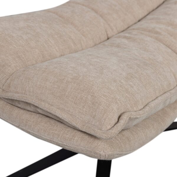 KUBE SWIVEL ARMCHAIR WITH HOCKER BROWN/NATURAL - Image 10