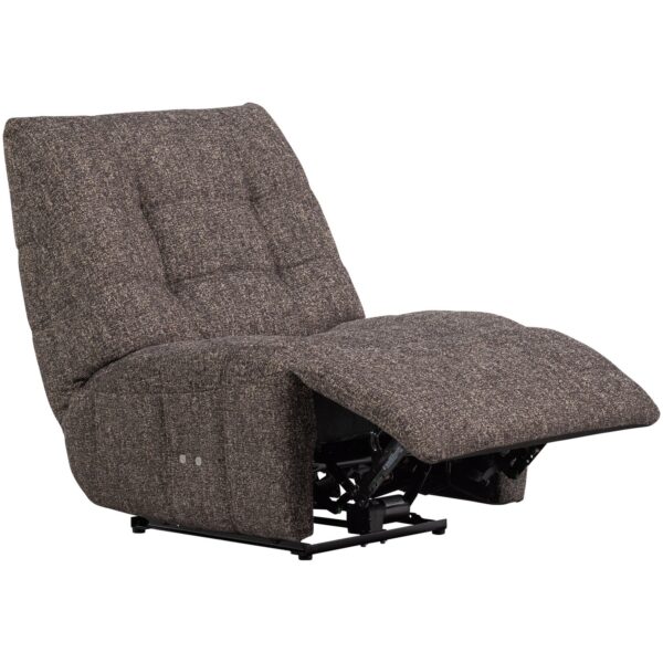 HEIN RECLINER ELECTRIC WOVEN RIB FABRIC LIGHT BROWN/ MELANGE ANTHRACITE/BRAUN - Image 7