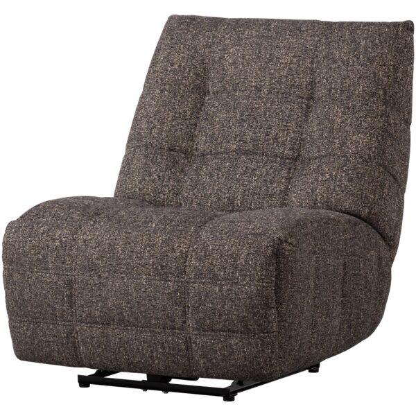 HEIN RECLINER ELECTRIC WOVEN RIB FABRIC LIGHT BROWN/ MELANGE ANTHRACITE/BRAUN - Image 8