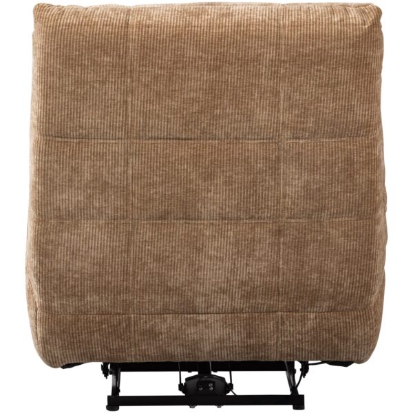 HEIN RECLINER ELECTRIC WOVEN RIB FABRIC LIGHT BROWN/ MELANGE ANTHRACITE/BRAUN - Image 13