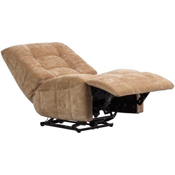 HEIN RECLINER ELECTRIC WOVEN RIB FABRIC LIGHT BROWN/ MELANGE ANTHRACITE/BRAUN - Image 18