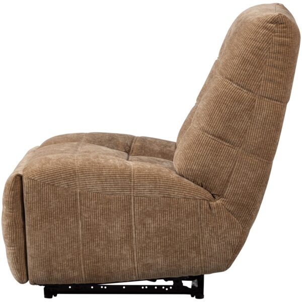 HEIN RECLINER ELECTRIC WOVEN RIB FABRIC LIGHT BROWN/ MELANGE ANTHRACITE/BRAUN - Image 20