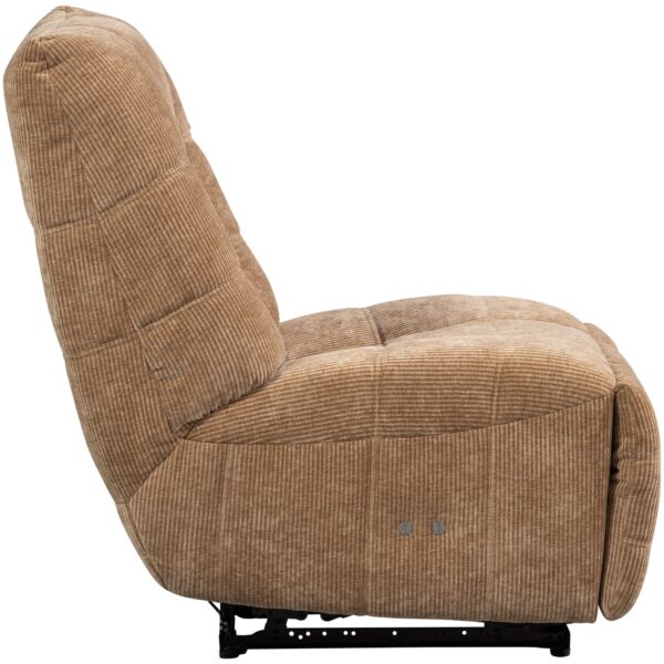 HEIN RECLINER ELECTRIC WOVEN RIB FABRIC LIGHT BROWN/ MELANGE ANTHRACITE/BRAUN - Image 21