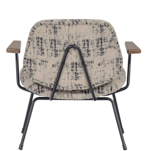 AURE ARMCHAIR CHENILLE BEIGE/BLACK - Image 6