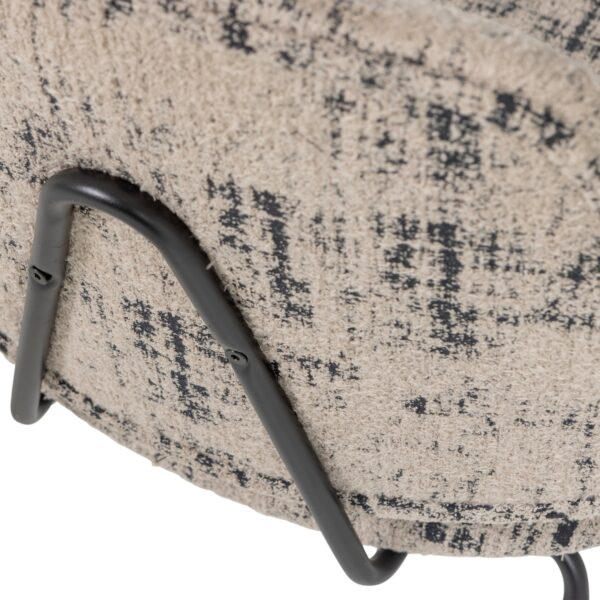 AURE ARMCHAIR CHENILLE BEIGE/BLACK - Image 5