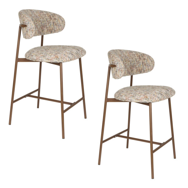 Counter Stool Claes Multicolour/Terra/White - Image 8