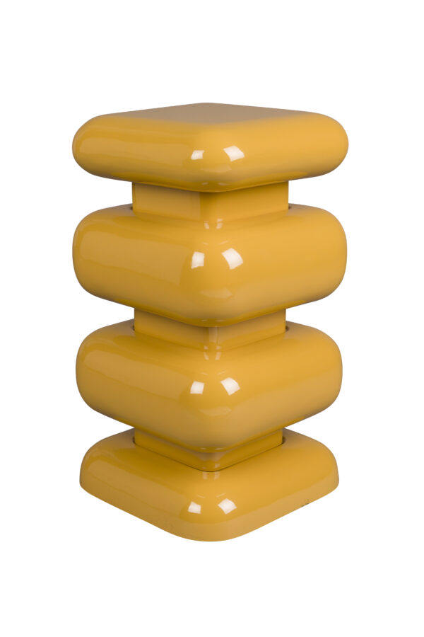 Stool Stubby Chrome Silver/Yellow - Image 14