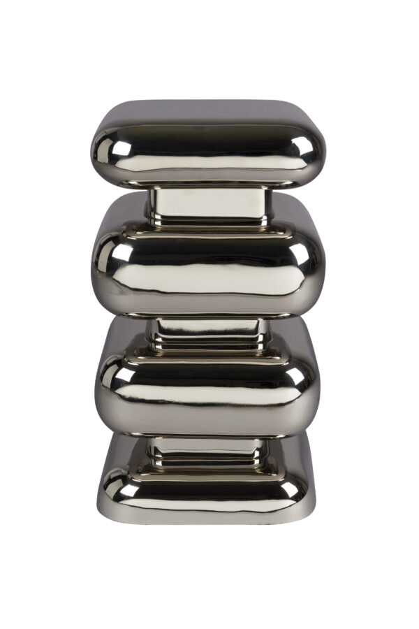 Stool Stubby Chrome Silver/Yellow - Image 9