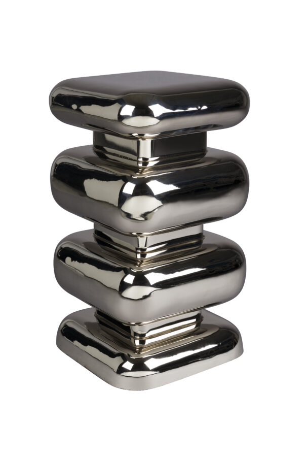 Stool Stubby Chrome Silver/Yellow - Image 8
