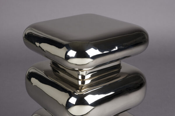 Stool Stubby Chrome Silver/Yellow - Image 7