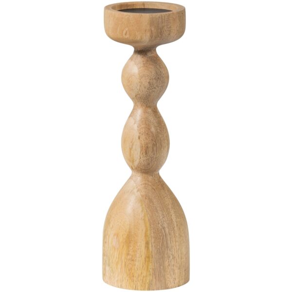LISKE CANDLE HOLDER MANGO WOOD NATURAL