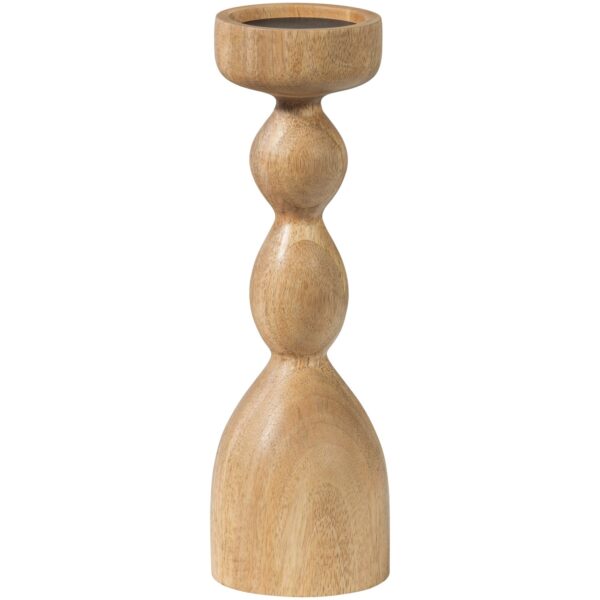 LISKE CANDLE HOLDER MANGO WOOD NATURAL - Image 4