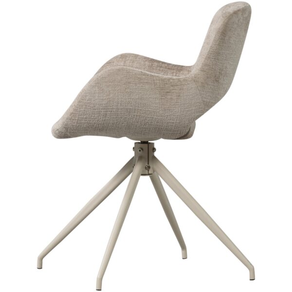 ELIVA DINING CHAIR STRUCTURE VELVET SAND - SET OF 2 - Image 9