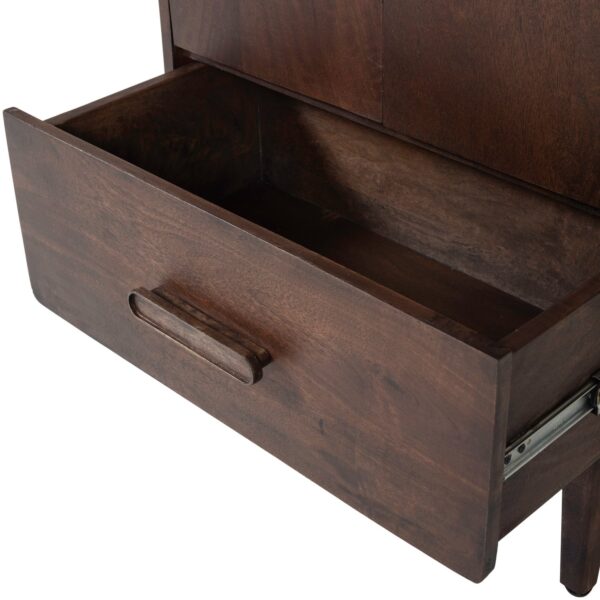 LIYA CABINET WITH DRAWERS MANGO WOOD DARK BROWN - Image 8