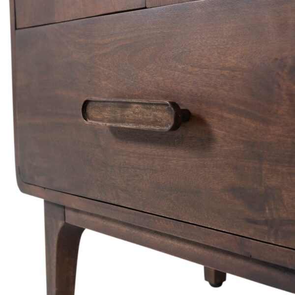 LIYA CABINET WITH DRAWERS MANGO WOOD DARK BROWN - Image 7