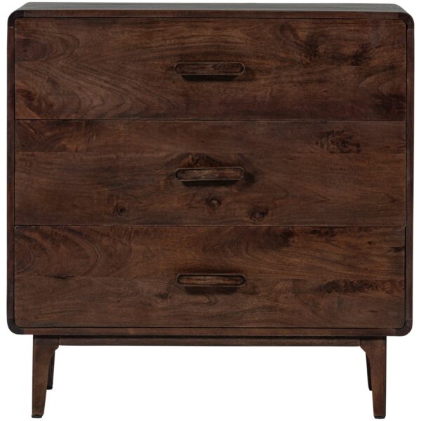 LIYA CABINET WITH DRAWERS MANGO WOOD DARK BROWN - Image 6