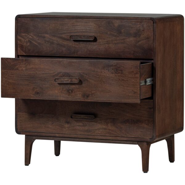 LIYA CABINET WITH DRAWERS MANGO WOOD DARK BROWN - Image 4