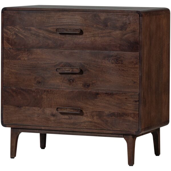 LIYA CABINET WITH DRAWERS MANGO WOOD DARK BROWN - Image 3