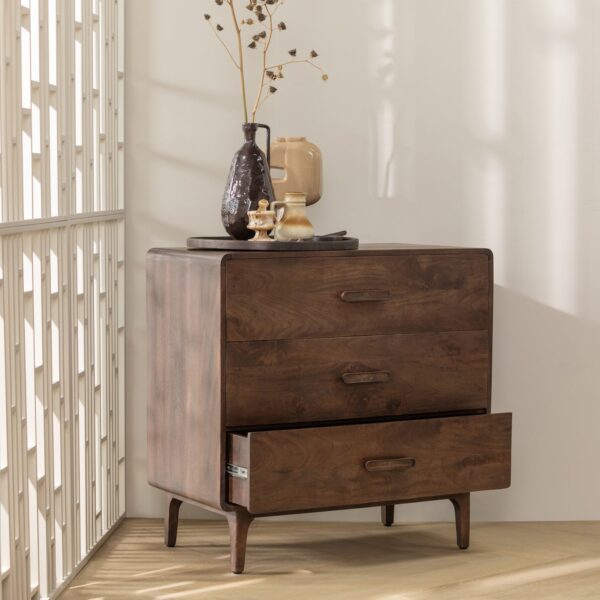 LIYA CABINET WITH DRAWERS MANGO WOOD DARK BROWN