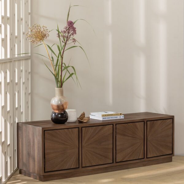 SUN TV UNIT RECYCLED TEAK BROWN - Image 7