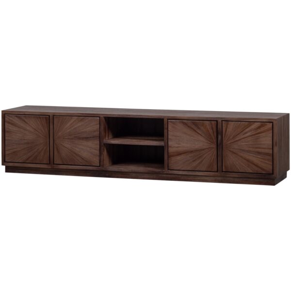 SUN TV UNIT WITH OPEN COMPARTMENT RECYCLED TEAK BROWN