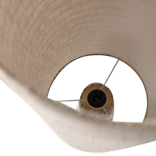 LOFT FLOOR LAMP METAL/BOUCLÉ NATURAL BLACK STRIPES 130xØ30CM - Image 3