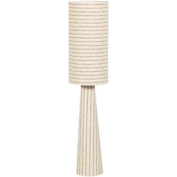 LOFT FLOOR LAMP METAL/BOUCLÉ NATURAL BLACK STRIPES 130xØ30CM