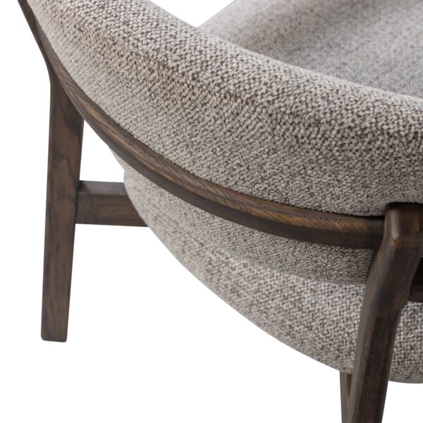 UDAR ARMCHAIR WITH WOODEN FRAME DARK BROWN/NATURAL - Image 8
