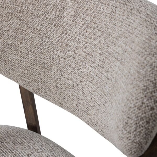 UDAR ARMCHAIR WITH WOODEN FRAME DARK BROWN/NATURAL - Image 9