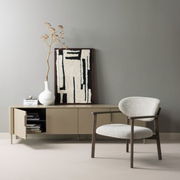 UDAR ARMCHAIR WITH WOODEN FRAME DARK BROWN/NATURAL - Image 12