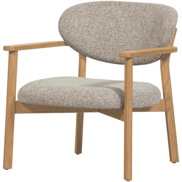 UDAR ARMCHAIR WITH WOODEN FRAME DARK BROWN/NATURAL