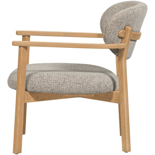 UDAR ARMCHAIR WITH WOODEN FRAME DARK BROWN/NATURAL - Image 6