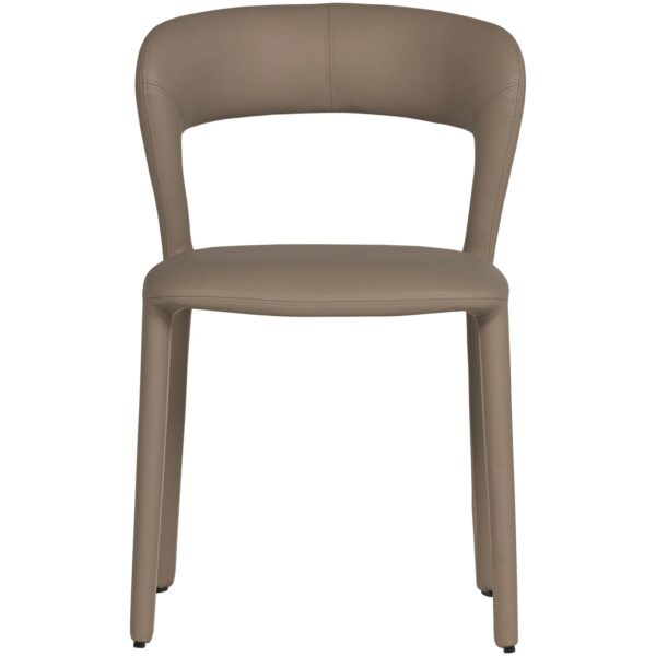 NOBLE DINING CHAIR LEATHERLOOK SAND - Image 5