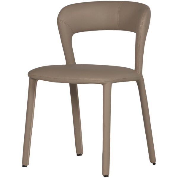 NOBLE DINING CHAIR LEATHERLOOK SAND