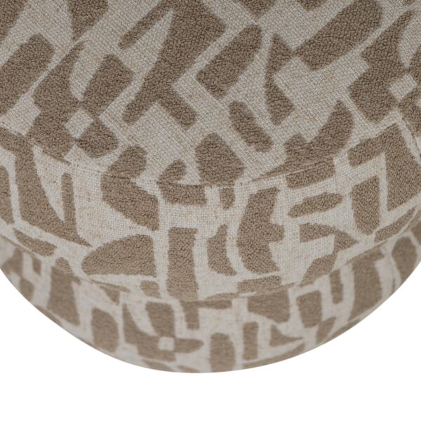 Anic pouf with graphic pattern brown/sand - Image 8