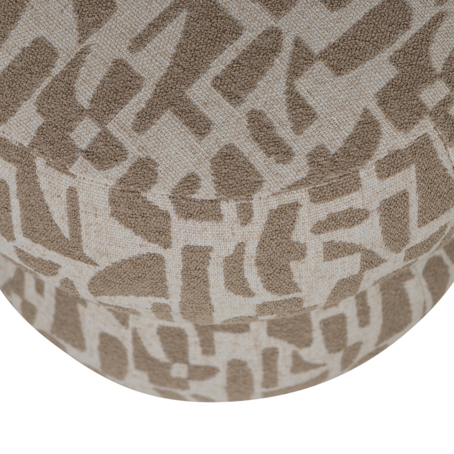 Anic pouf with graphic pattern brown/sand - Image 8