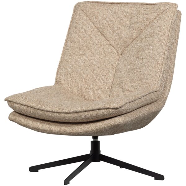 Milaro swivel armchair brown/natural melange