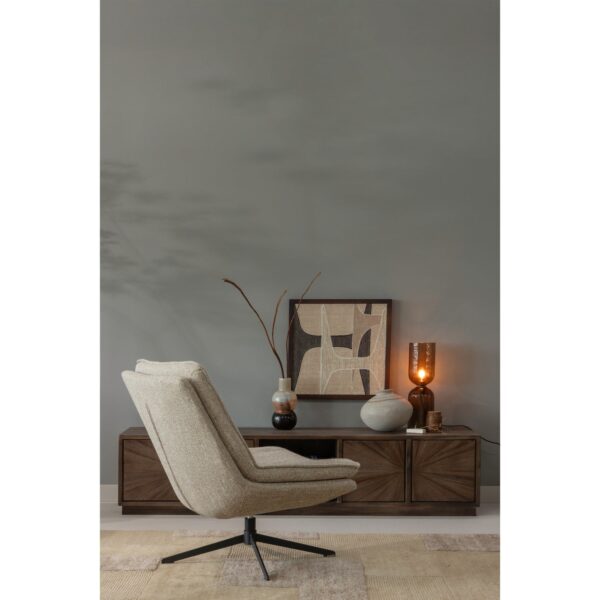 Milaro swivel armchair brown/natural melange - Image 12