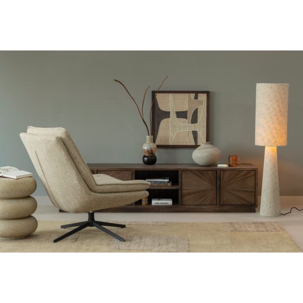 Milaro swivel armchair brown/natural melange - Image 11