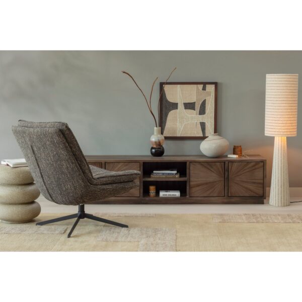 Milaro swivel armchair brown/natural melange - Image 4