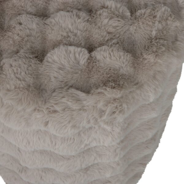 OLVEN POUF HIGH FLUFFY FABRIC NATURAL - Image 4
