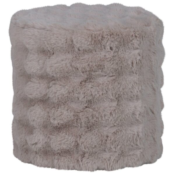 OLVEN POUF HIGH FLUFFY FABRIC NATURAL - Image 3
