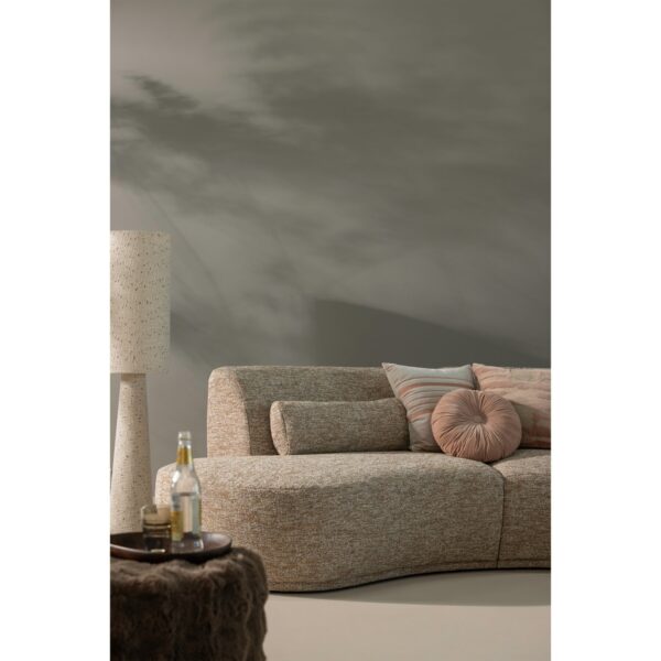 OLVEN POUF LOW FLUFFY FABRIC BROWN - Image 5