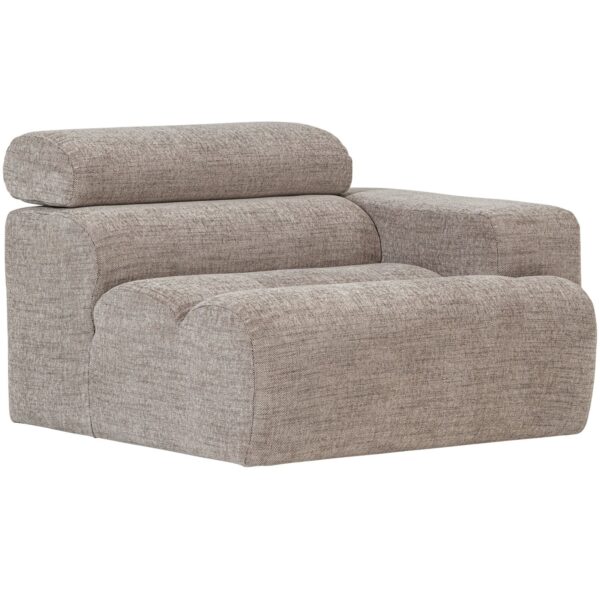Novi 1-seater element arm right natural melange - Image 4