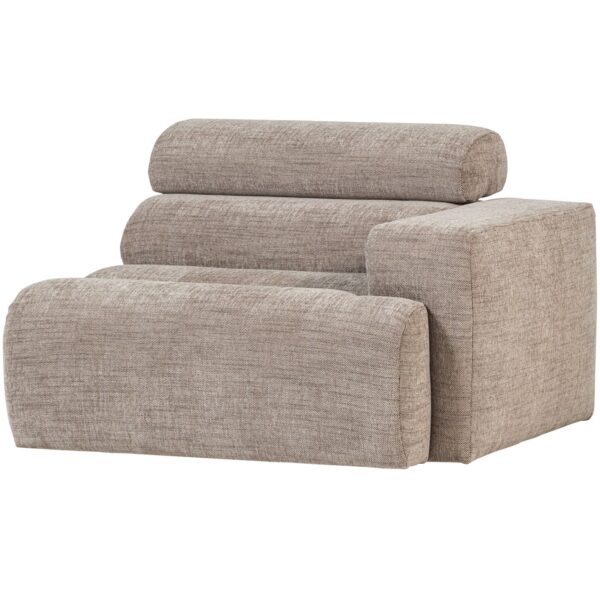 Novi 1-seater element arm right natural melange