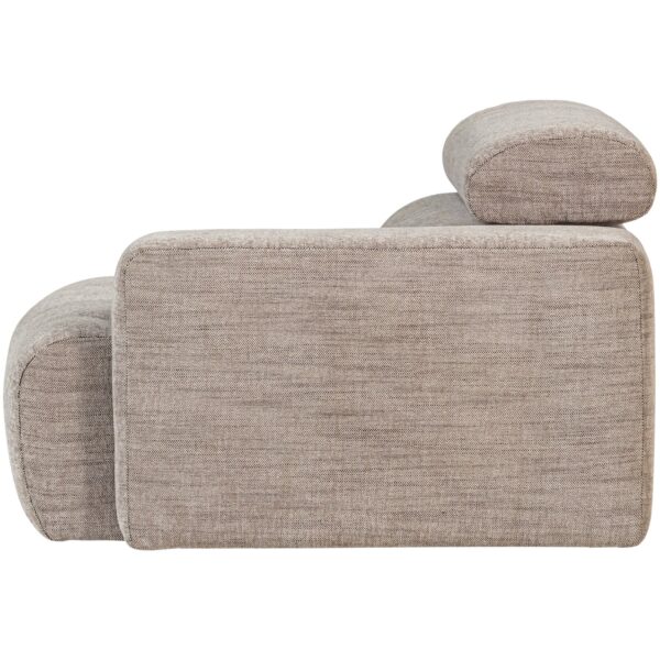 Novi 1-seater element arm right natural melange - Image 6